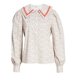 English Factory Floral Long Sleeve Blouse | Size M